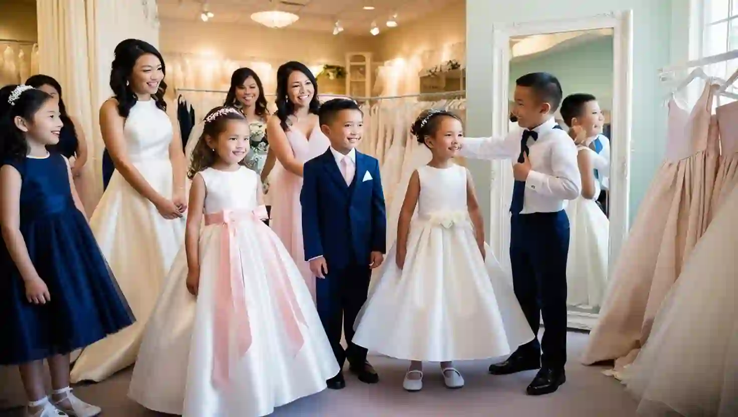 Daminha e pajem com roupas confortáveis