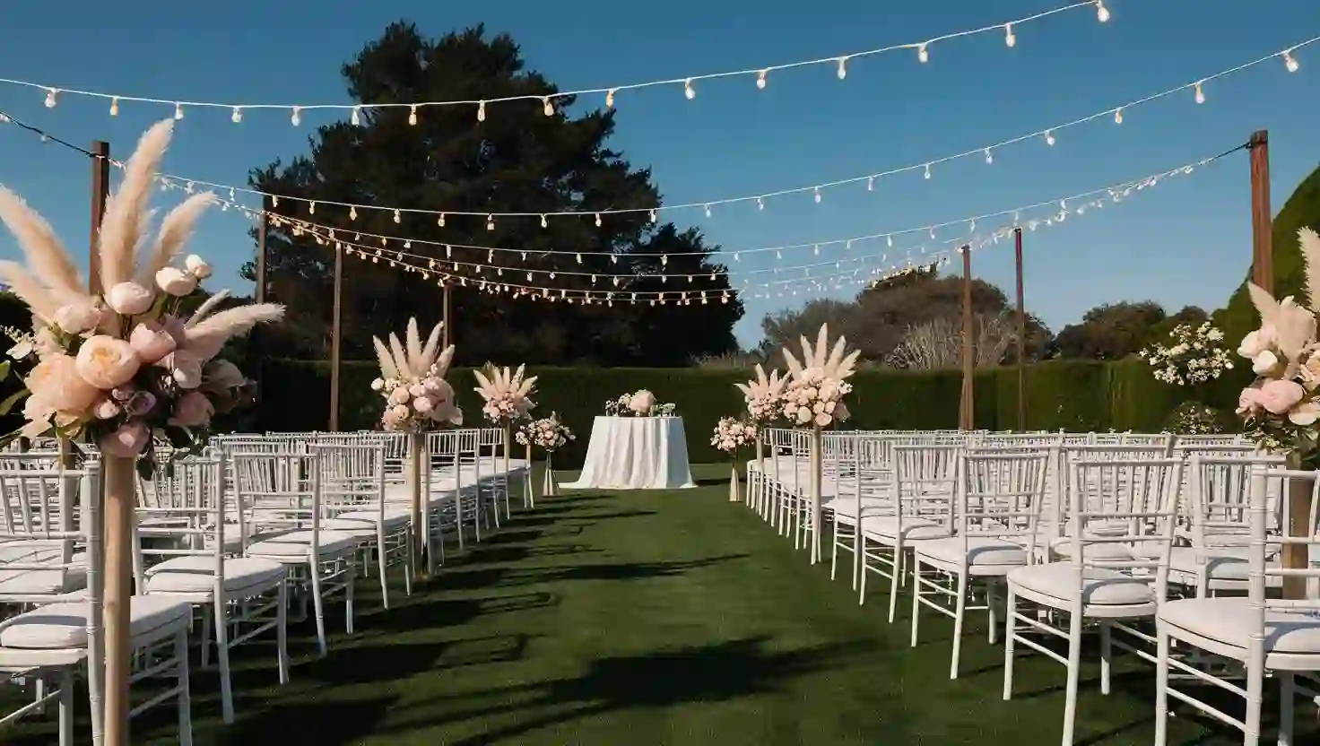 Decoração de casamento simples e elegante