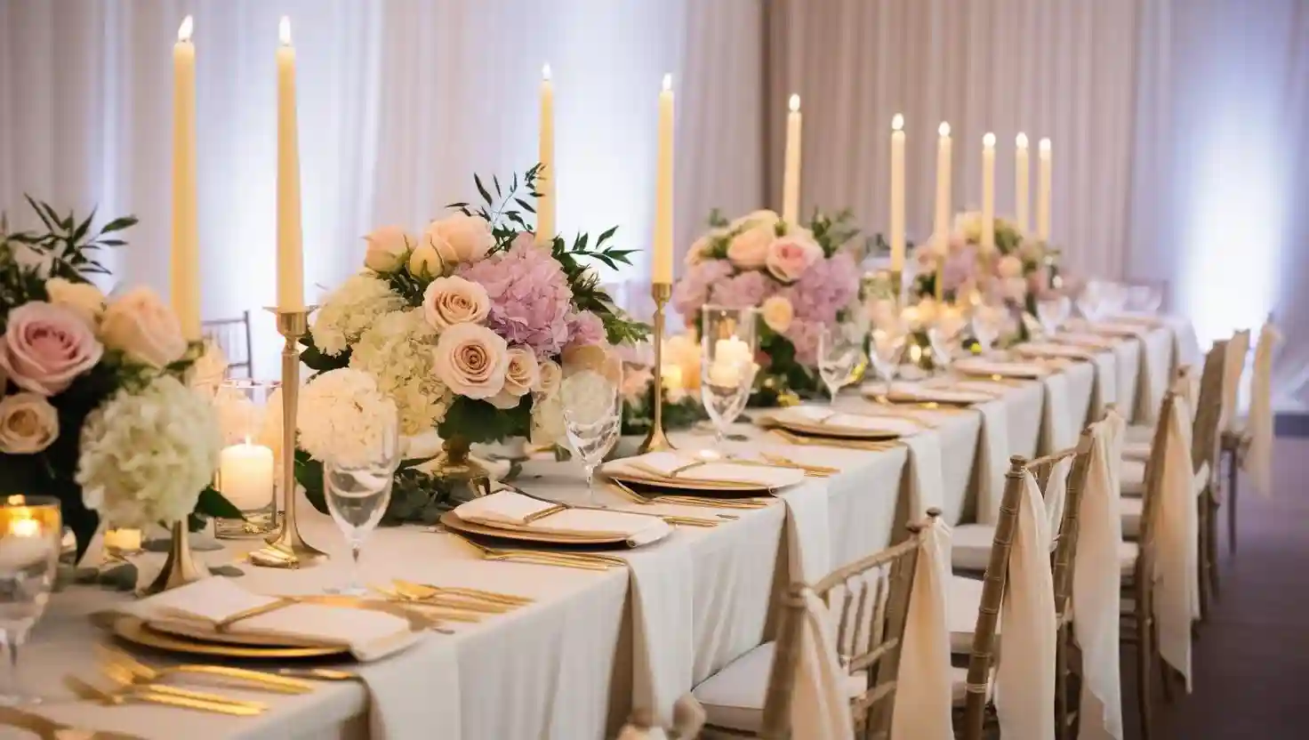 Mesa decorada com elegância
